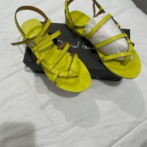 Neon Green Strappy Sandals